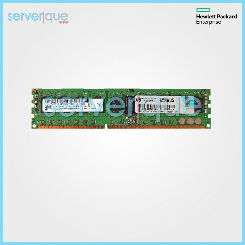 593907-B21 HP 2GB D-R x8 PC3-10600 (DDR3-1333) Reg Memory