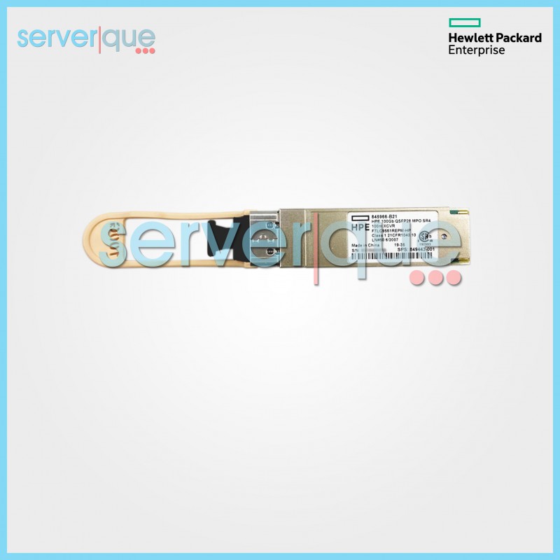 845966-B21 HPE 100GB QSFP MPO SR4 100m 850nm Transceiver Module 845966-B21 HPE 100GB QSFP MPO SR4 100m 850nm Transceiver Module