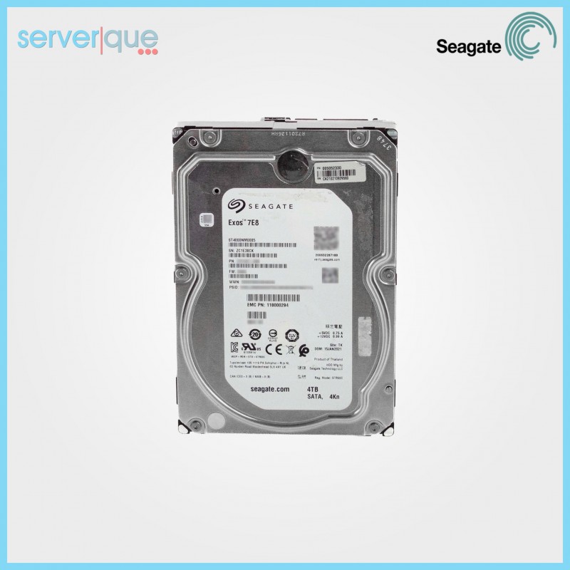 ST4000NM0085 Seagate EMC 118000294 4TB SATA 6Gbps 3.5" 128MB 7.2K Hard Drive