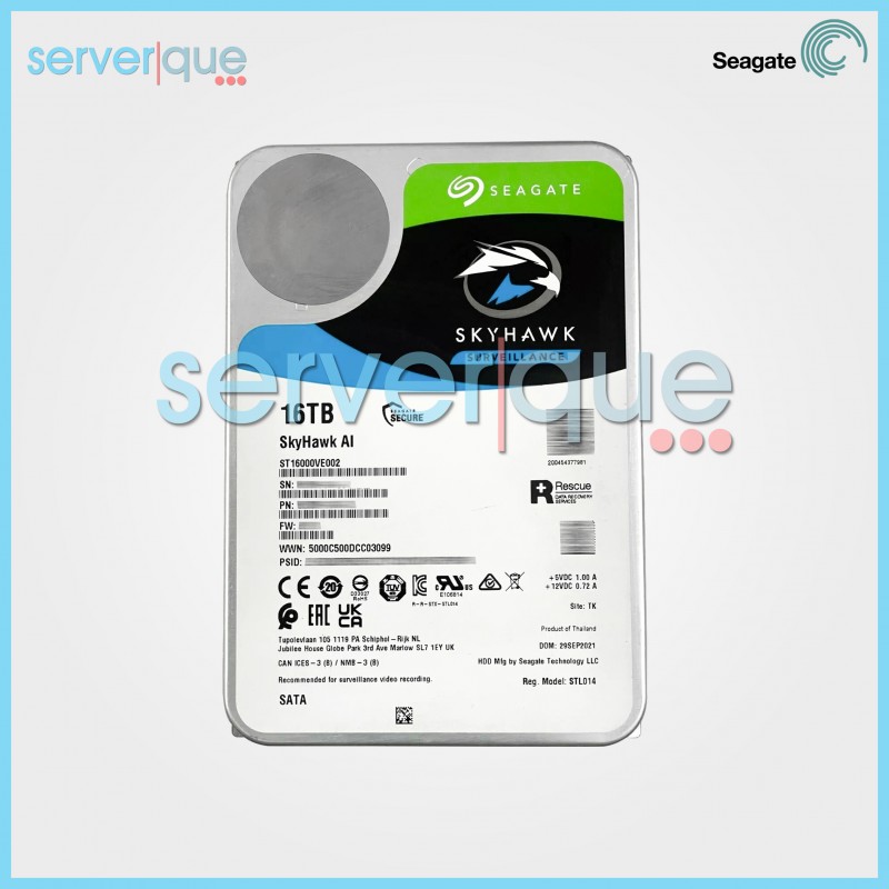 ST16000VE002 Seagate Skyhawk 16TB 7.2K SATA 6G 3.5" 256MB Internal Hard Drive