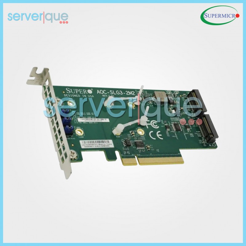 AOC-SLG3-2M2 SuperMicro NVMe PCI Express 3.0 x8 M.2 SSDs Adapter Card