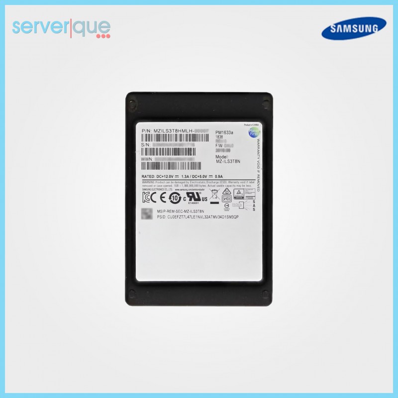 MZILS3T8HMLH Samsung PM1633a 3.84TB 12Gbps MZ-ILS3T8N SAS 2.5" Internal SSD