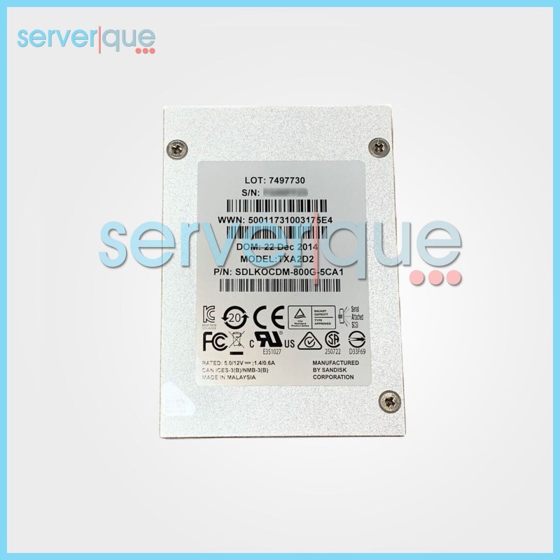 SDLKOC6R-800G-5CA1 SANDISK 800GB 6Gbps 2.5" SAS MLC Solid State Drive SDLKOC6R-800G-5CA1 SANDISK 800GB 6Gbps 2.5" SAS MLC Solid State Drive