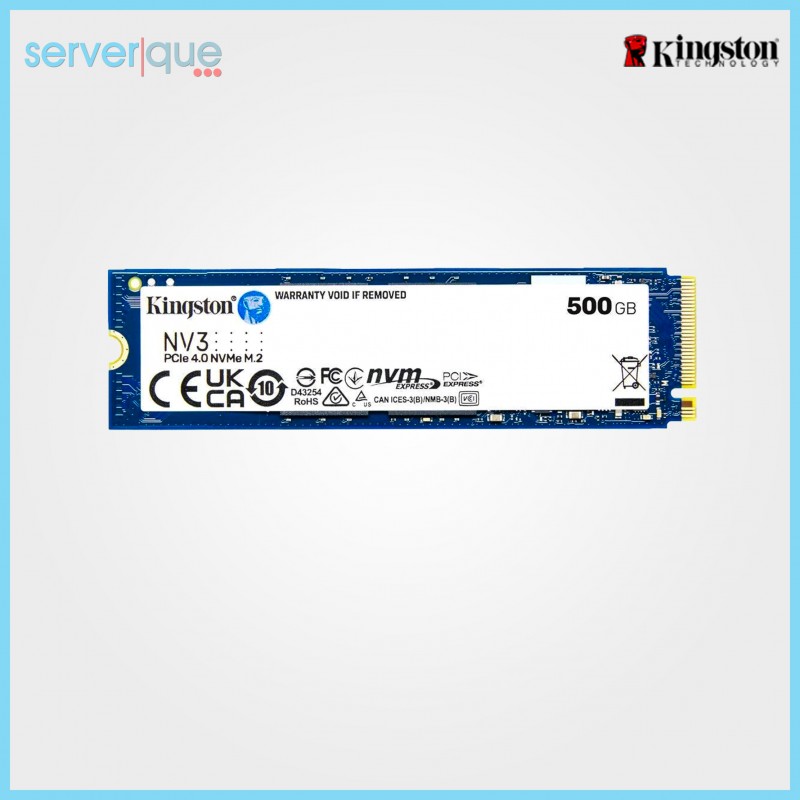 SNV3S/500G Kingston NV3 500GB PCI Express 4.0 x4 NVMe M.2 2280 Internal SSD