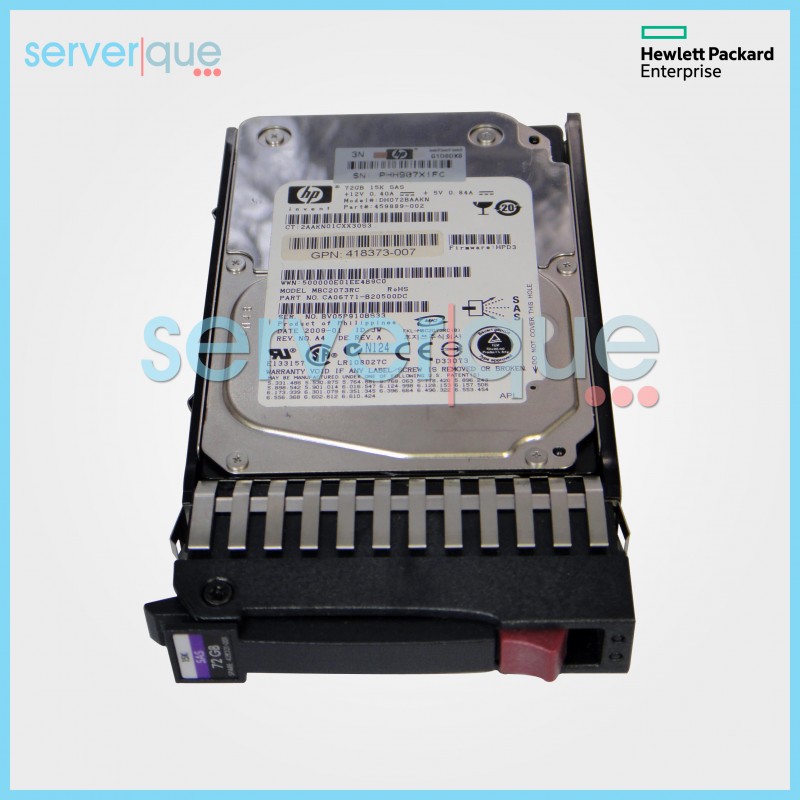 432321-001 HP 72GB 3G S-P SAS 15K RPM 2.5" SFF  Hot Plug Hard Drive