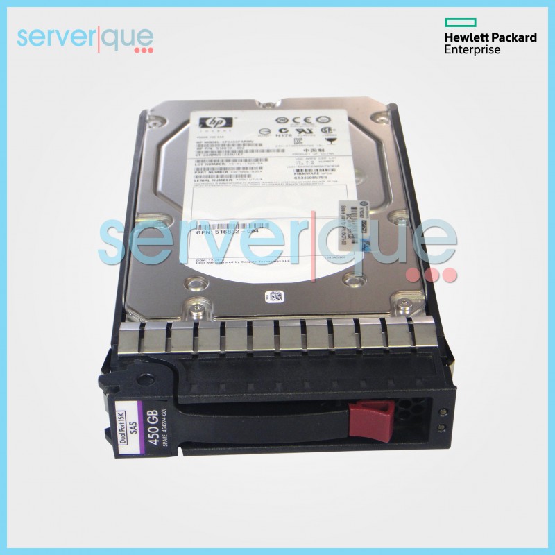 454231-001 HP 450GB 3G SAS 15K LFF 3.5-inch Dual Port Enterprise Hard Drive