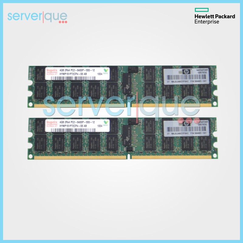 504589-001 HP 8GB (2x4GB) Dual Rank x4 PC2-6400 (DDR2-800) Registered Low Power Memory Kit