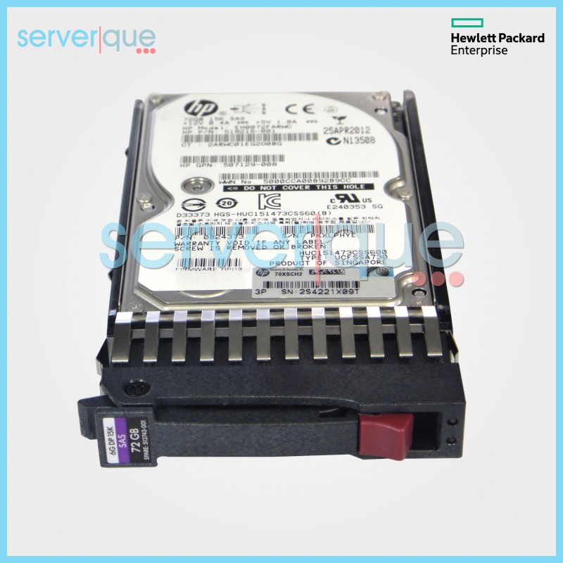 507129-008 HP 72GB 6G SAS 15K rpm SFF 2.5-inch Dual Port Enterprise Hard Drive