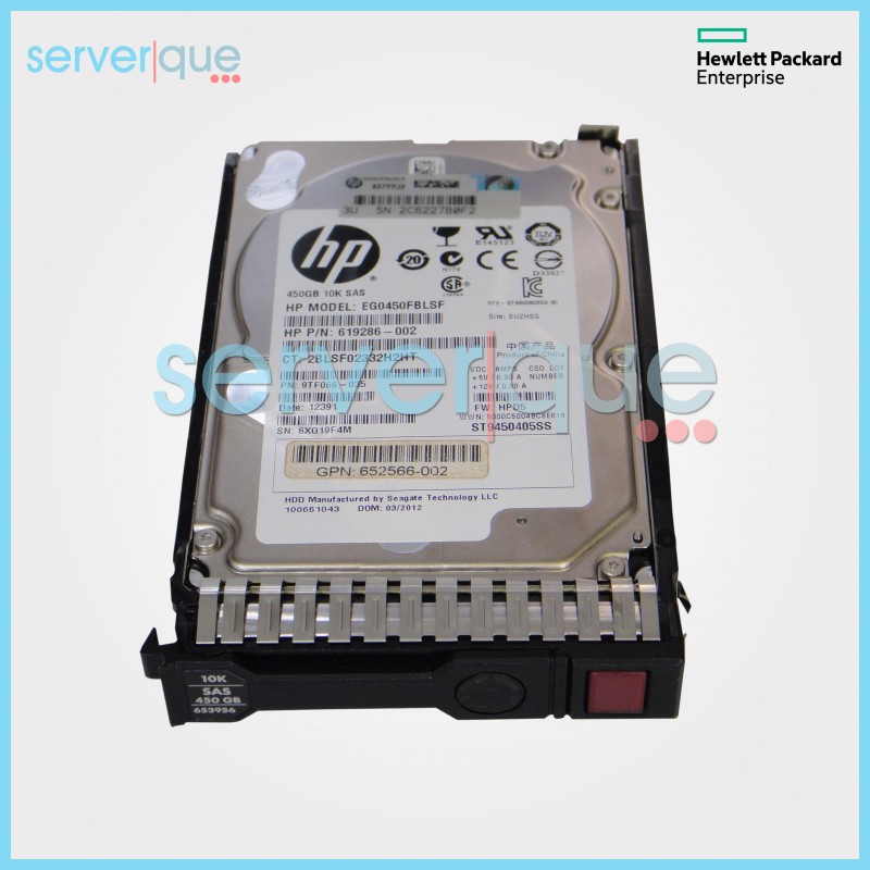 599476-002 HP 450GB 10K 6G 2.5-Inch SAS  SFF w/ Smart Carrier Hard Drive
