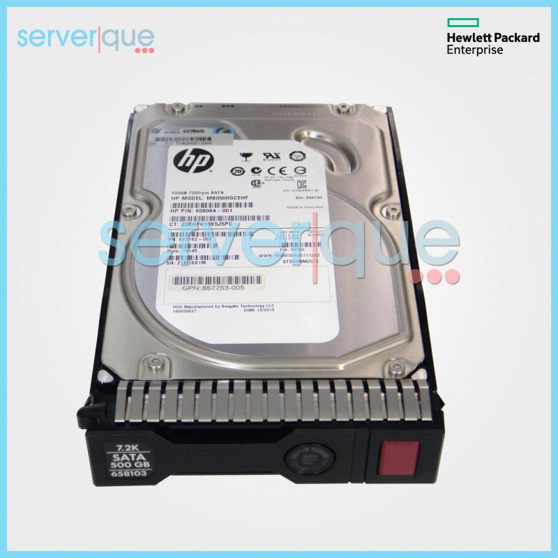 658103-001 HP 500GB 3.5-Inch 7.2K 6G SATA LFF w/ Smart Carrier Hard Drive