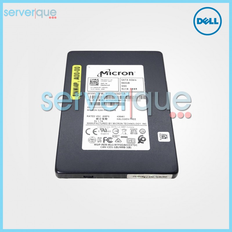 08NK4P Dell 960GB 6Gbps 2.5" Mixed Use TLC SATA Solid State Drive