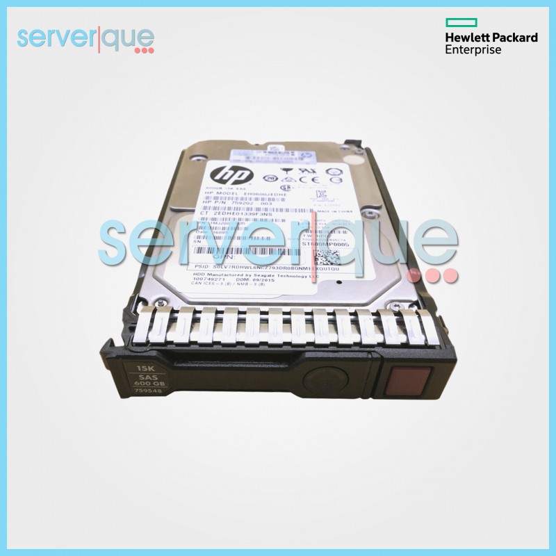 759212-B21 HP 600GB 15K 12G SAS 2.5-Inch SFF w/ Smart Carrier Hard Drive