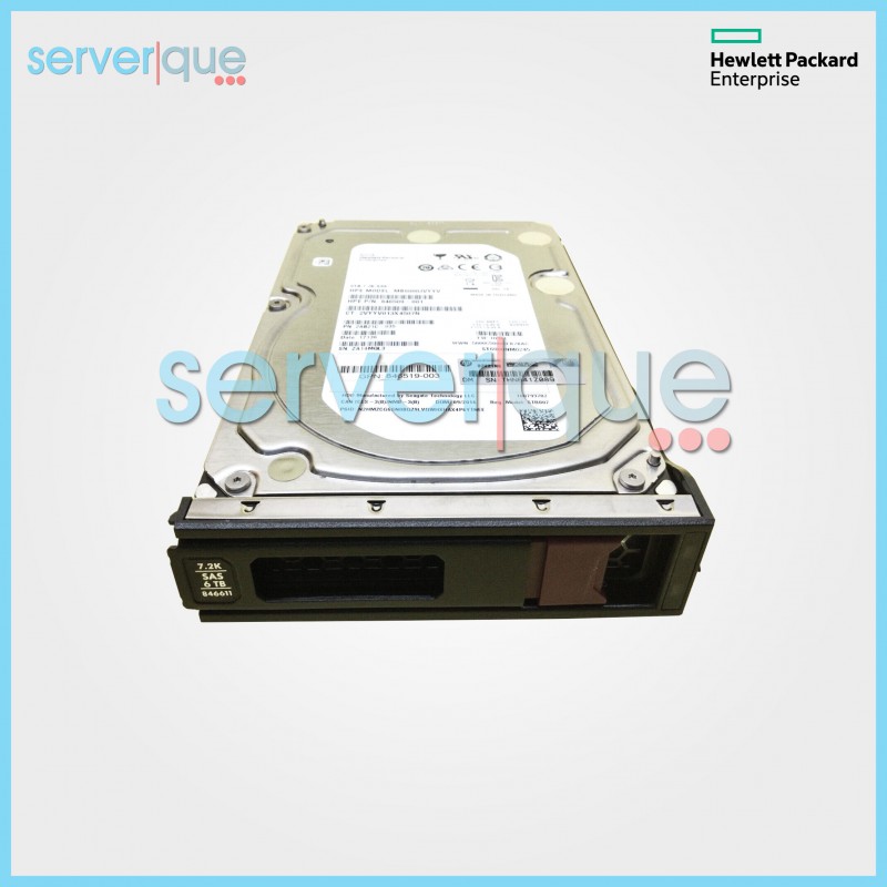 846611-001 HPE 6TB 12Gbps 7.2K SAS MDL 3.5" Hard Drive 846611-001 HPE 6TB 12Gbps 7.2K SAS MDL 3.5" Hard Drive