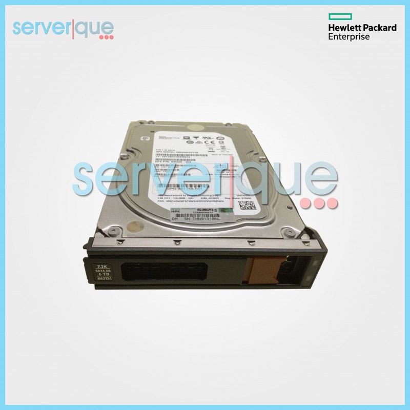 861742-B21 HPE 6TB 7.2K SATA 6Gbps 3.5" 512e Hard Drive 862134-001,846520-002