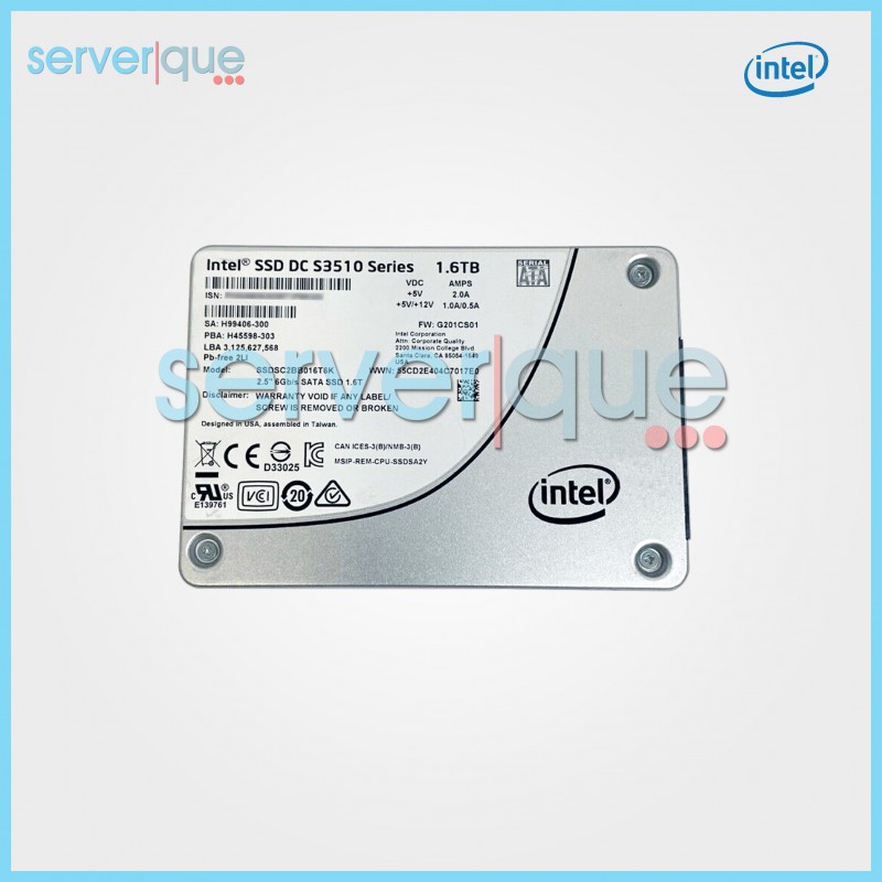 SSDSC2BB016T6K Intel DC-S3510 Series 1.6TB MLC SATA 6Gbps 2.5" Solid State Drive