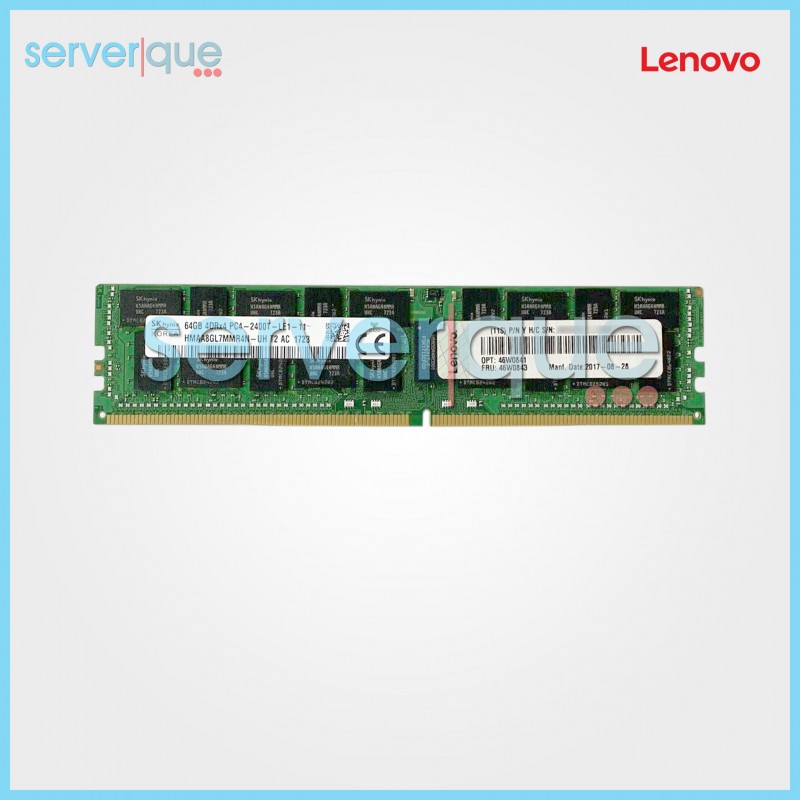 46W0841 Lenovo 64GB PC4-19200 DDR4-2400MHz ECC Reg CL17 Quad Rank Memory 46W0841 Lenovo 64GB PC4-19200 DDR4-2400MHz ECC Reg CL17 Quad Rank Memory