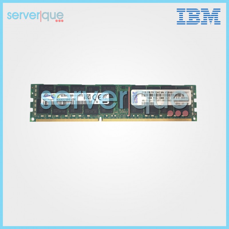 47J0183 IBM 16GB PC3-12800 DDR3-1600MHz ECC Registered CL11 240-Pin DIMM Dual-Rank Memory Module 47J0183 IBM 16GB PC3-12800 DDR3-1600MHz ECC Registered CL11 240-Pin DIMM Dual-Rank Memory Module