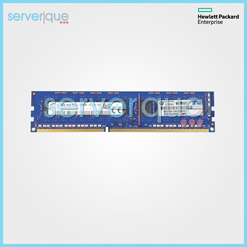 647909-B21 HP 8GB Dual Rank x8 PC3L-10600E DDR3-1333 Unbuffered CL9 LV Memory
