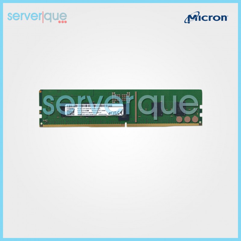 Micron MTC10F1084S1RC48BA1 16GB PC5-4800B DDR5 ECC Reg Single Rank Memory Module Micron MTC10F1084S1RC48BA1 16GB PC5-4800B DDR5 ECC Reg Single Rank Memory Module