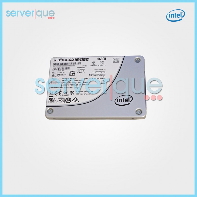 SSDSC2KB960G7 Intel DC S4500 Series 960GB TLC Read Intensive SATA 6Gbps 2.5" SSD SSDSC2KB960G7 Intel DC S4500 Series 960GB TLC Read Intensive SATA 6Gbps 2.5" SSD