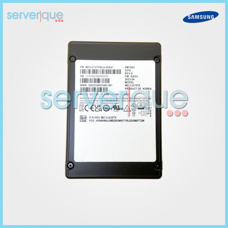 MZ-ILG15T0 Samsung PM1653 15.36TB 24Gbps PCIe 4.0 x4 2.5" Solid State Drive MZ-ILG15T0 Samsung PM1653 15.36TB 24Gbps PCIe 4.0 x4 2.5" Solid State Drive