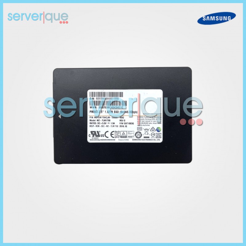 MZ-7LM1T90 Samsung PM863 1.92TB SATA 6Gbps 2.5" Internal SSD