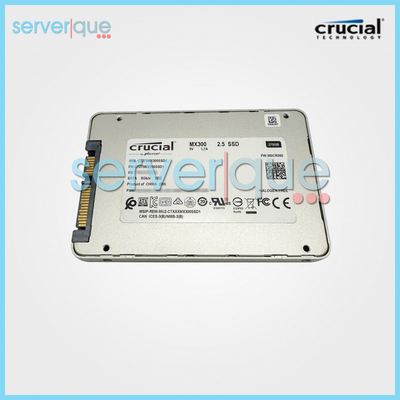 CT275MX300SSD1 Crucial MX300 275GB 6Gbps SATA 2.5" Internal Solid State Drive