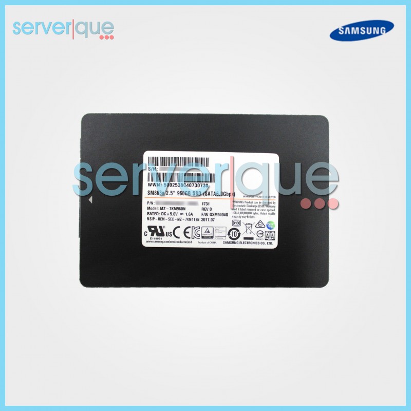 MZ-7KM960N Samsung SM863a 960GB SATA 6Gbps 2.5" Internal SSD