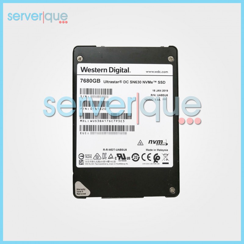 WUS3BA176C7P3E3 Western Digital DC SN6330 7.68TB PCIe U.2 NVMe 2.5" SSD WUS3BA176C7P3E3 Western Digital DC SN6330 7.68TB PCIe U.2 NVMe 2.5" SSD