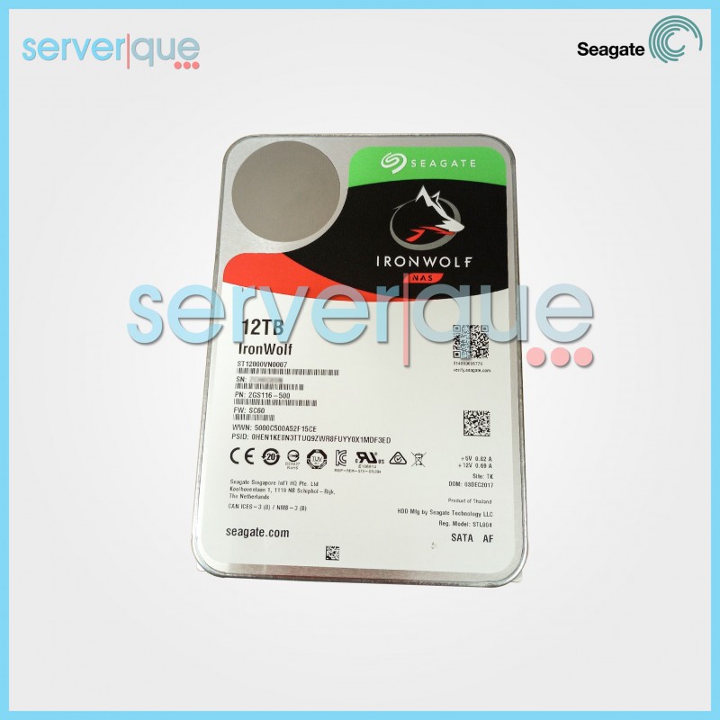 ST12000VN0007 Seagate Iron Wolf 12TB 7.2K SATA 6Gbps 3.5" Internal Hard Drive