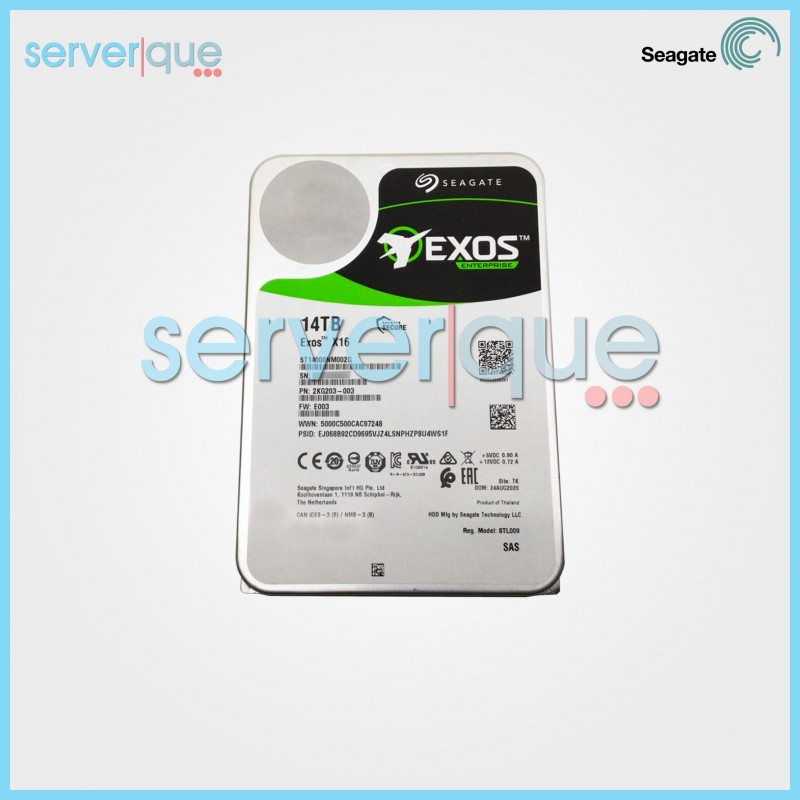 ST14000NM002G Seagate Exos X16 14TB 7.2K SAS 12Gbps 3.5" Internal Hard Drive