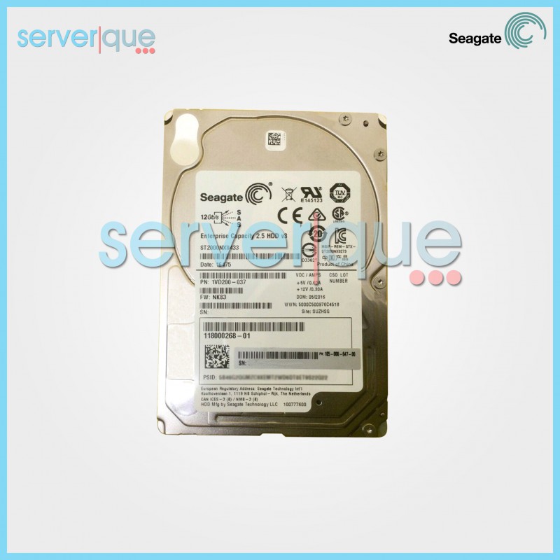 ST2000NX0433 Seagate Enterprise 2TB 7.2K RPM SAS 12Gbps 128MB 2.5" Internal HDD