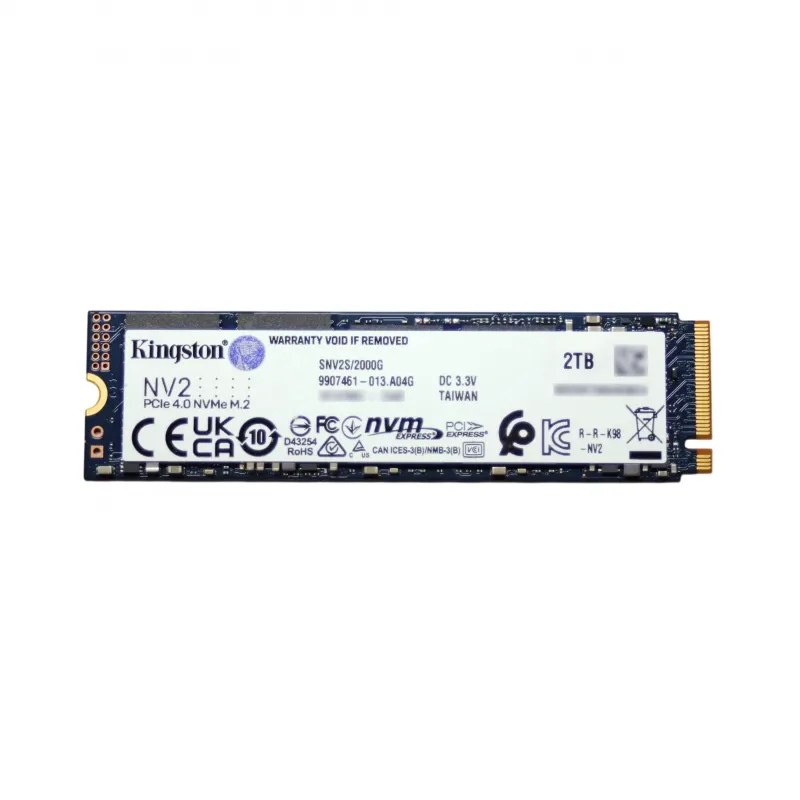 Kingston SNV2S/2000G NV2 2TB PCI Express 4.0 x4 NVMe M.2 2280 Internal SSD – ServerQue Kingston SNV2S/2000G NV2 2TB PCI Express 4.0 x4 NVMe M.2 2280 Internal SSD – ServerQue